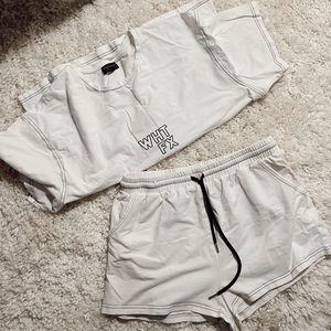WHITE FOX SET - T-Shirt and Shorts